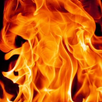 Hot fire flames - abstract background and texture concept Stock Photos