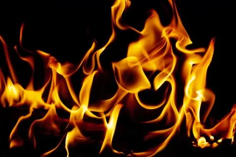 Hot fire flames - abstract background and texture concept 스톡 사진