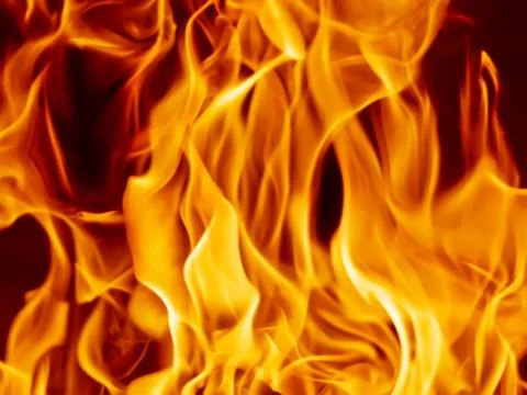 Hot fire flames - abstract background and texture concept 写真素材