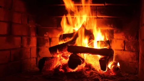 Hot fire Stock Footage 72983388