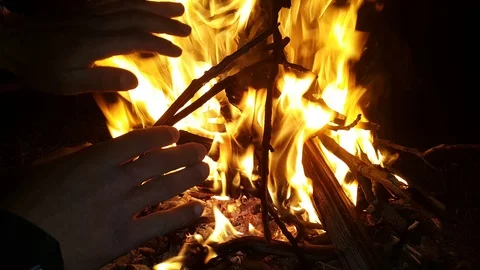 Hot fire Stock Footage 108745878