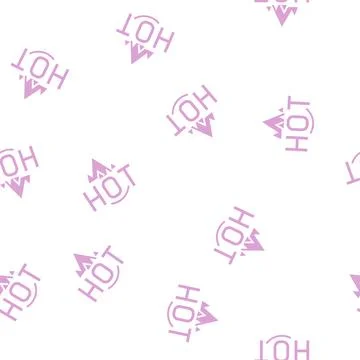 Hot fire glyph seamless pattern Stock Illustration