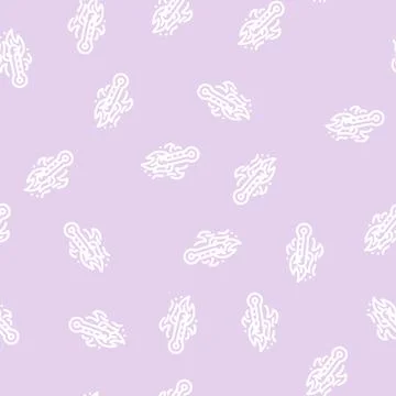 Hot fire line vector seamless pattern Stock Illustration