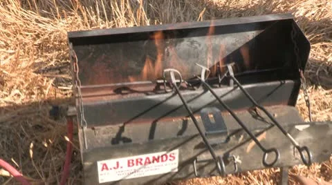 Hot fire markers Stock Footage 22772309