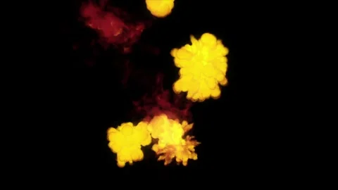 Hot Fire Smoky Explosions Stock Footage 339853023