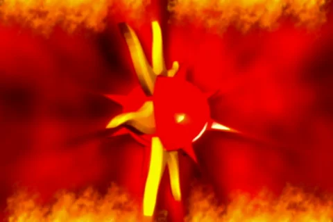 Hot fire sun motion background Stock Footage 517630