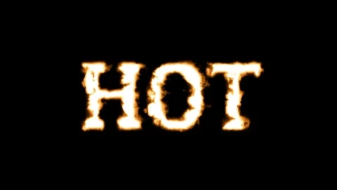 HOT Fire Text Typography Stock Footage 336837981