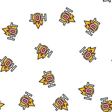 Hot fire vector seamless pattern Illustrazione stock