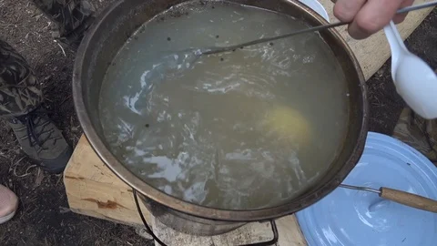 Hot fish soup 库存影片 91385877