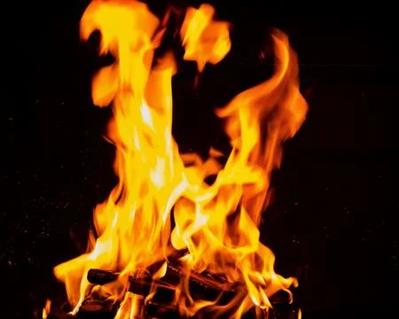 Hot flame background Stock Photos