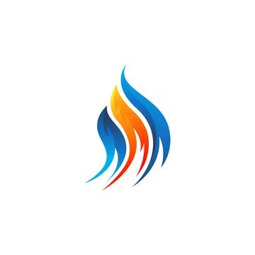 Hot flame fire vector icon illustration Stock Illustration