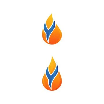 Hot flame fire vector icon illustration Stock Illustration