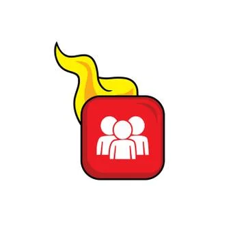 Hot flame icon button theme vector art Stock-Illustration