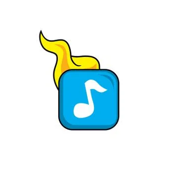 Hot flame icon button theme vector art Stock-Illustration