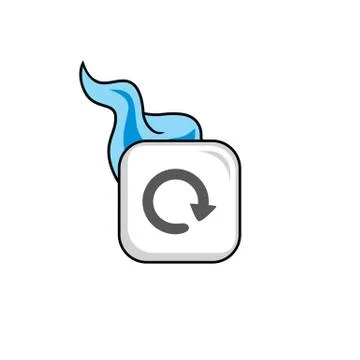 Hot flame icon button theme vector art Ilustração Stock