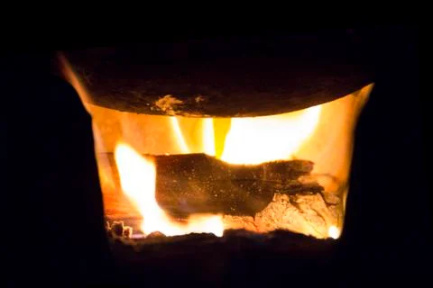 Hot flames background Stock Photos