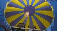 Hot Flames Lighting In The Hot Air Balloon Stock Footage
