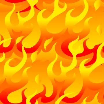 Hot flames seamless pattern Stock Illustration