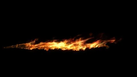 Hot flamethrower flame Stock Illustration