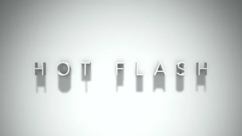Hot flash 3D title animation with shadows on a white background Video stock 297801173