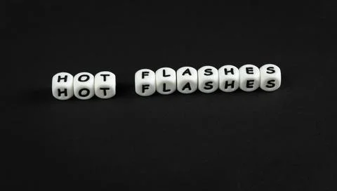 Hot flashes letter beads on a background Stock Photos