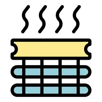 Hot floor icon vector flat Stock Illustration