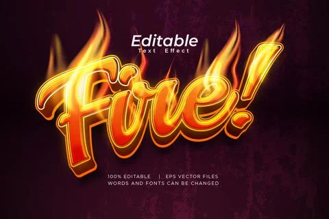 Hot food 3d vector editable text effect Stock Illustration