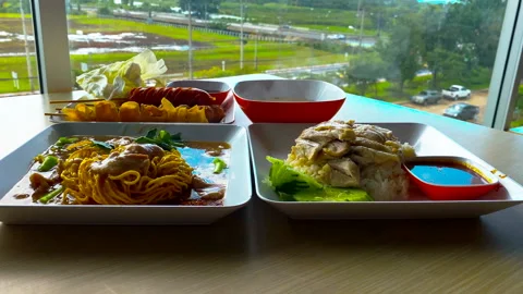 Hot food on the table Stock Footage 252336458