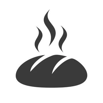 Hot Fresh Bread Bakery Vector Icon イラスト素材