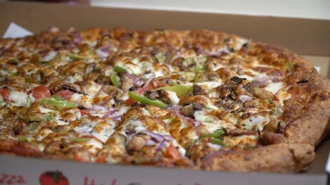 Hot Fresh Pizza Delivery Stock Footage 100697157