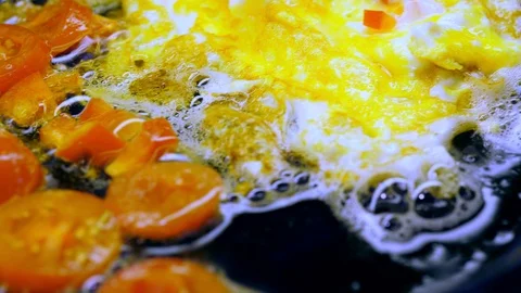 On a hot frying pan Stock Footage 123839050
