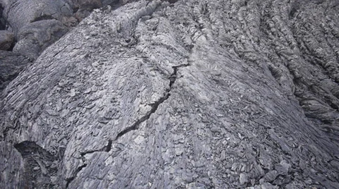 Hot gas flow through crack in stoned lava Stock-Footage 33827428
