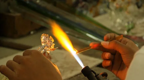 Hot Glass Stock Footage 35203356