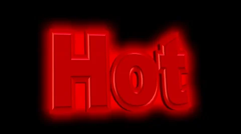 Hot Glow 3D Text Animation Stock Footage 40156133