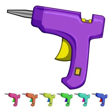 Hot glue gun cartoon vector graphic Stock Illustration