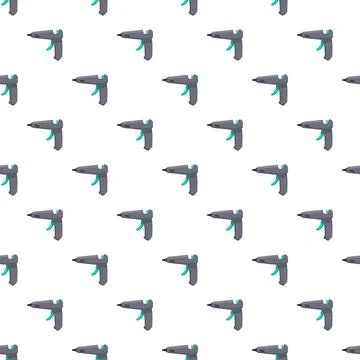Hot glue gun seamless pattern for craft projects Stock Illustration
