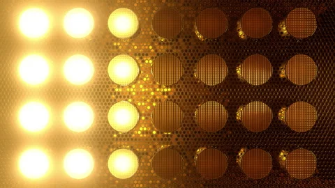 Hot Golden Light Wall Loops V2 Stock Footage 261990425