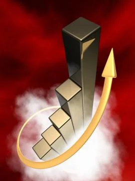 Hot graph 库存插图