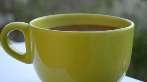 Hot Green Cup of Tea Stock Footage 46115382