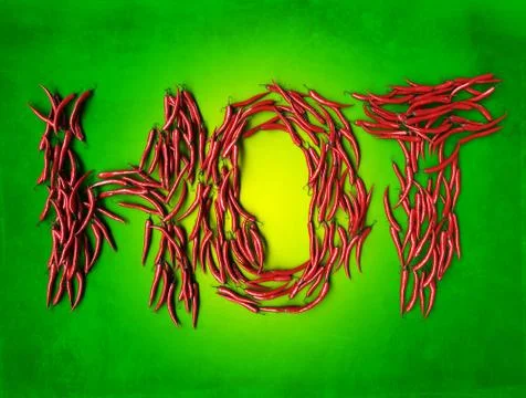 Hot on green Stock Illustration