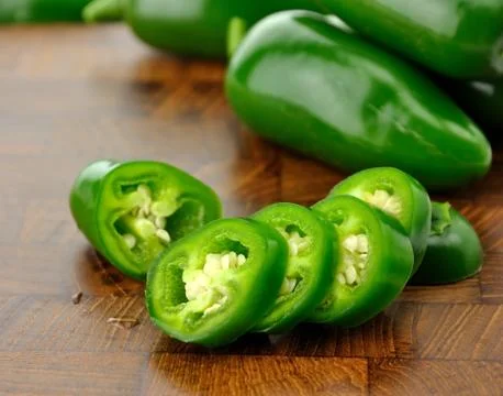 Hot green pepper Stock Photos
