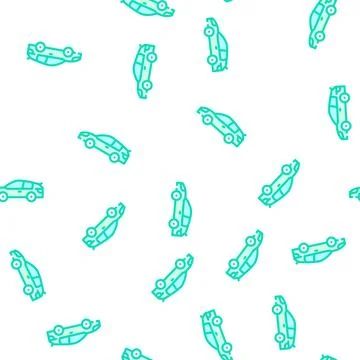 Hot hatch car vector seamless pattern Stock Illustration