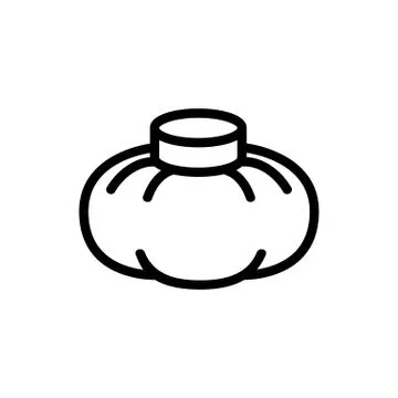 A hot head from a cold icon vector. Isolated contour symbol illustration Stock Illustration
