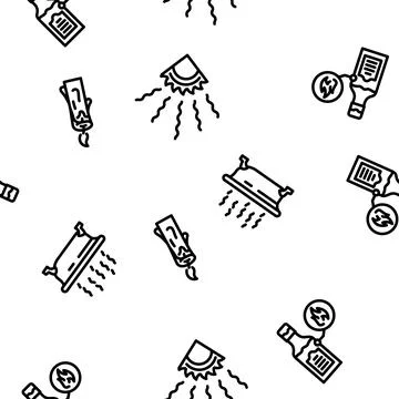 Hot heat cold fire vector seamless pattern Illustrazione stock