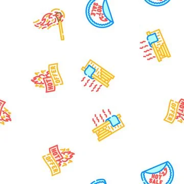 Hot heat cold fire vector seamless pattern Illustrazione stock