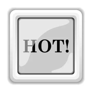 Hot icon. internet button on white background.. Stock Illustration