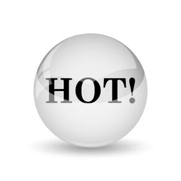 Hot icon. Internet button on white background. Stock Illustration