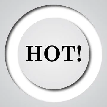 Hot icon. Internet button on white background.. Stock Illustration