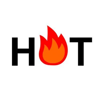 Hot Icon text Labels isolated on white background. vector illustration. 스톡 일러스트