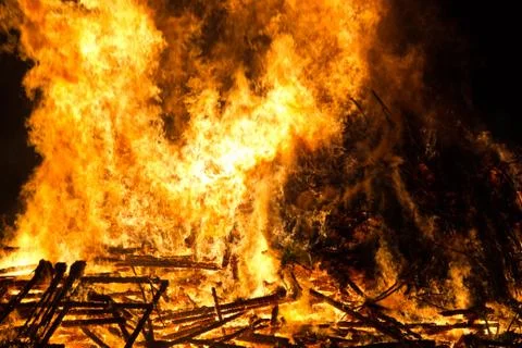 Hot intense fire Stock Photos